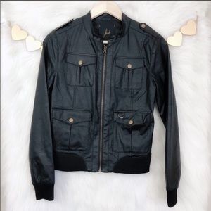 Jack  Size S Faux Leather Jacket Black